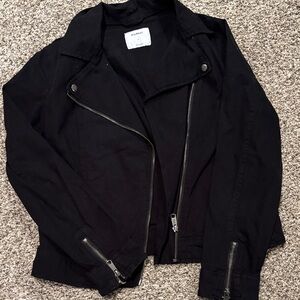 Old Navy Black Asymmetric Moto Jacket